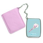 مرآة جيب جلد مستطيلة بتصميم أنت مميز