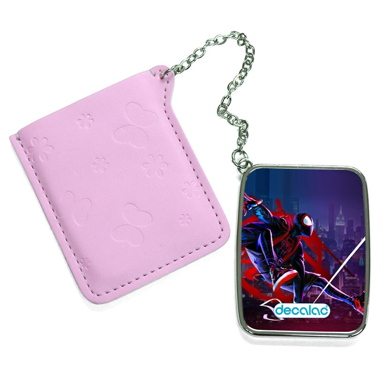 مرآة جيب جلد مستطيلة بتصميم إنتو ذا سبايدر فيرس مرآة جيب جلد مستطيلة بتصميم إنتو ذا سبايدر فيرس