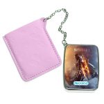 مرآة جيب جلد مستطيلة بتصميم اسلحة باتلفيلد