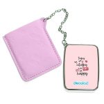 مرآة جيب جلد مستطيلة بتصميم الأجازه