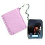 مرآة جيب جلد مستطيلة بتصميم الأميرة مريدا