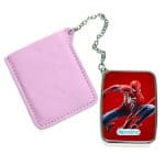 مرآة جيب جلد مستطيلة بتصميم الرجل العنكبوت مارفل