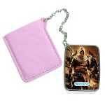 مرآة جيب جلد مستطيلة بتصميم الطائرمع الصقر أساسنز كريد