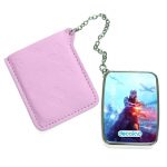 مرآة جيب جلد مستطيلة بتصميم الفتاة المحاربة باتلفيلد 1