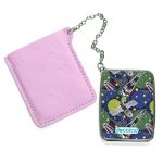 مرآة جيب جلد مستطيلة بتصميم الفضاء الخارجي