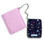 مرآة جيب جلد مستطيلة بتصميم الفضاء والمجرة