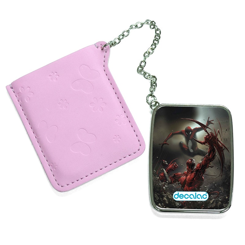 مرآة جيب جلد مستطيلة بتصميم القتال ضد سبايدر مان مرآة جيب جلد مستطيلة بتصميم القتال ضد سبايدر مان