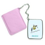 مرآة جيب جلد مستطيلة بتصميم اللطيف شيمي شخصيات BT21