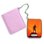 مرآة جيب جلد مستطيلة بتصميم المحارب فورت نايت