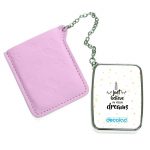 مرآة جيب جلد مستطيلة بتصميم النجوم والأحلام