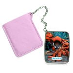 مرآة جيب جلد مستطيلة بتصميم تسلق الجدران سبايدر مان