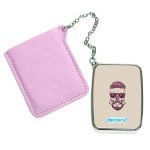 مرآة جيب جلد مستطيلة بتصميم جمجمه انيقه