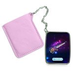 مرآة جيب جلد مستطيلة بتصميم جيتار ومفاتيح بيانو