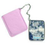 مرآة جيب جلد مستطيلة بتصميم جينز