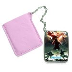 مرآة جيب جلد مستطيلة بتصميم حرب عملاقان هجوم العمالقة