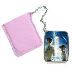 مرآة جيب جلد مستطيلة بتصميم خيوط جمعتنا معا انمي