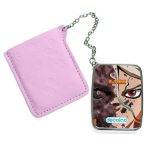 مرآة جيب جلد مستطيلة بتصميم دكتور ستون