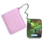 مرآة جيب جلد مستطيلة بتصميم رحله الى الفضاء