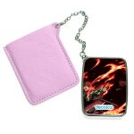 مرآة جيب جلد مستطيلة بتصميم رقصة الهينوكامي غاكورا