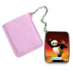 مرآة جيب جلد مستطيلة بتصميم ركله كونغ فو باندا