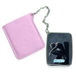 مرآة جيب جلد مستطيلة بتصميم سبايدر مان الاسود