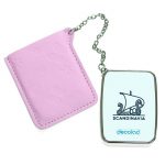 مرآة جيب جلد مستطيلة بتصميم سفينة