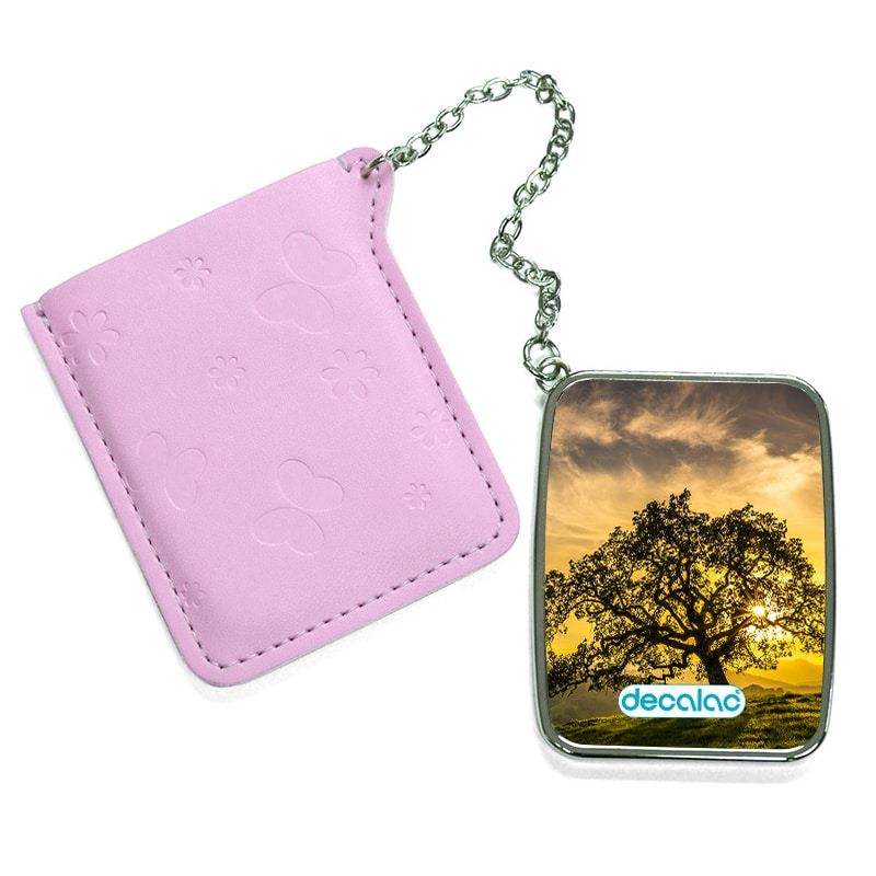 مرآة جيب جلد مستطيلة بتصميم شجره الغروب مرآة جيب جلد مستطيلة بتصميم شجره الغروب