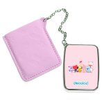 مرآة جيب جلد مستطيلة بتصميم شخصيات BT21 المحبوبة