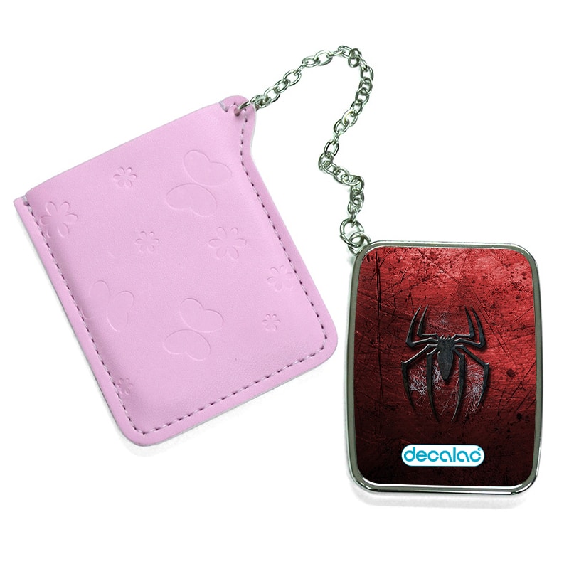 مرآة جيب جلد مستطيلة بتصميم شعار سبايدرمان مرآة جيب جلد مستطيلة بتصميم شعار سبايدرمان