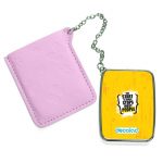 مرآة جيب جلد مستطيلة بتصميم عبارات انجليزية