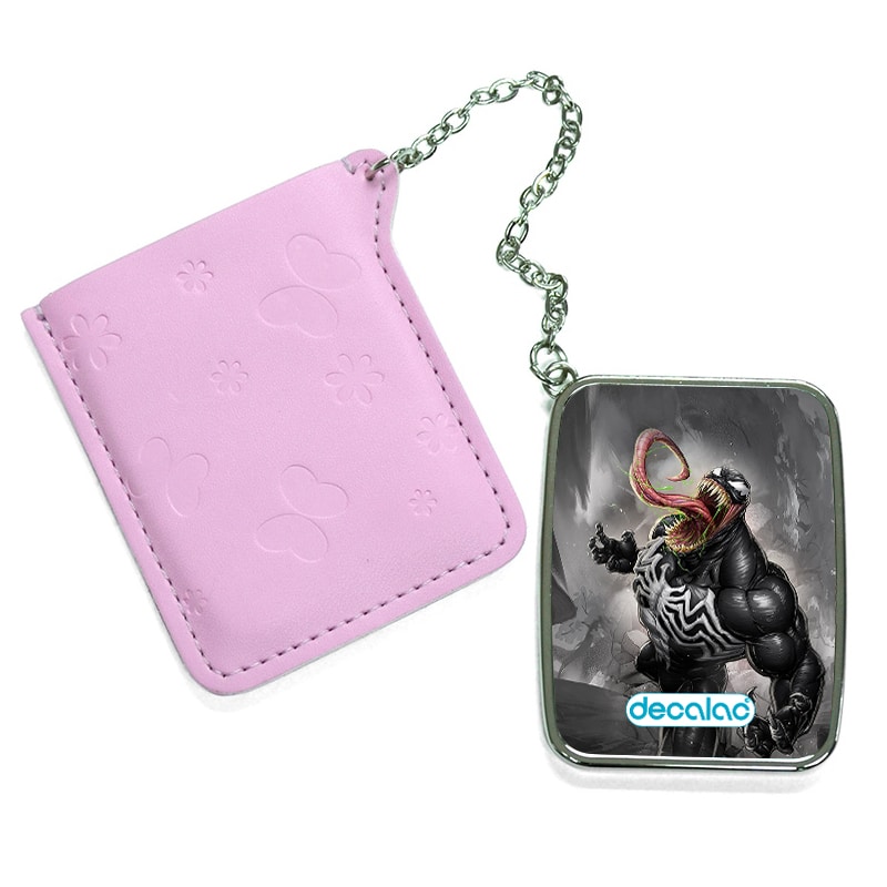 مرآة جيب جلد مستطيلة بتصميم غضب فينوم مرآة جيب جلد مستطيلة بتصميم غضب فينوم