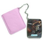 مرآة جيب جلد مستطيلة بتصميم قتال مع العملاق الضخم هجوم العمالقة