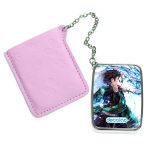 مرآة جيب جلد مستطيلة بتصميم قوة تنفس الماء قاتل الشياطين