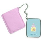 مرآة جيب جلد مستطيلة بتصميم كرتون كاميرا