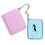 مرآة جيب جلد مستطيلة بتصميم كلب كرتوني