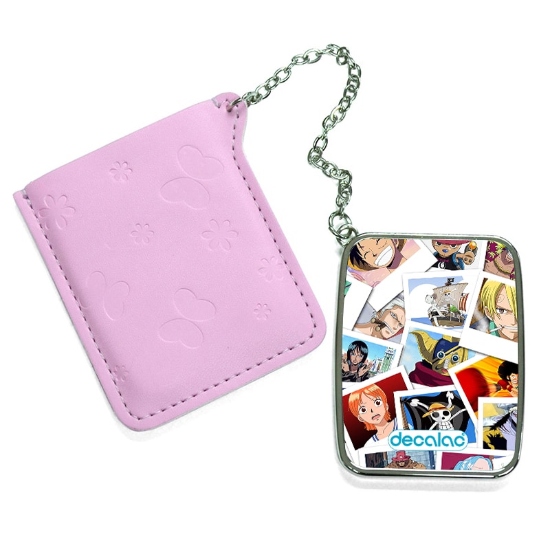 مرآة جيب جلد مستطيلة بتصميم لحظات مهمه ون بيس مرآة جيب جلد مستطيلة بتصميم لحظات مهمه ون بيس