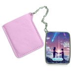 مرآة جيب جلد مستطيلة بتصميم لحظه اللقاء انمي أسمك