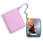 مرآة جيب جلد مستطيلة بتصميم لعبة باتلفيلد