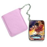 مرآة جيب جلد مستطيلة بتصميم لوفي سابو إيس ون بيس