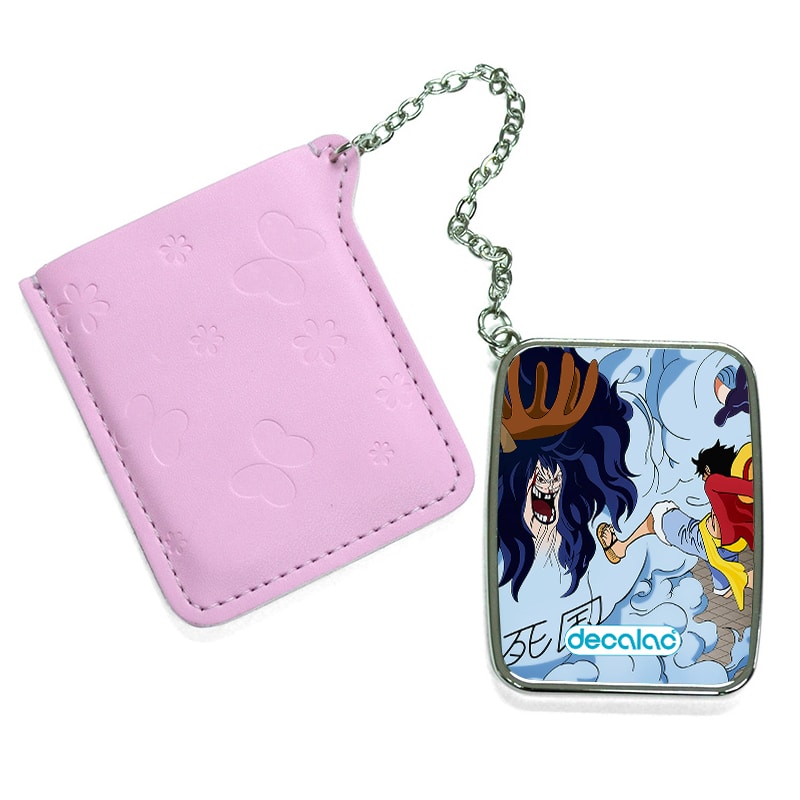 مرآة جيب جلد مستطيلة بتصميم لوفي ضد سيزار ون بيس مرآة جيب جلد مستطيلة بتصميم لوفي ضد سيزار ون بيس