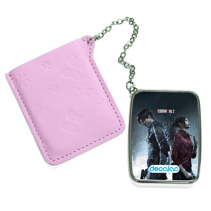 مرآة جيب جلد مستطيلة بتصميم ليون وكلير رزدنت إيفل 2 مرآة جيب جلد مستطيلة بتصميم ليون وكلير رزدنت إيفل 2