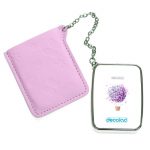 مرآة جيب جلد مستطيلة بتصميم منطاد بالورد