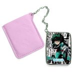 مرآة جيب جلد مستطيلة بتصميم ميدوريا مانجا أكاديميتي للأبطال