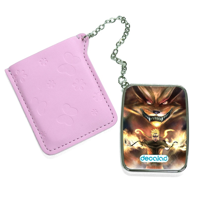 مرآة جيب جلد مستطيلة بتصميم ناروتو وكوراما الكيوبي مرآة جيب جلد مستطيلة بتصميم ناروتو وكوراما الكيوبي