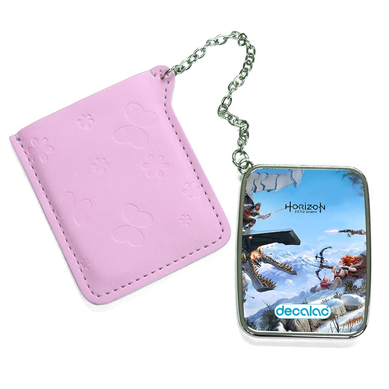 مرآة جيب جلد مستطيلة بتصميم هوريزن زيرو دون مرآة جيب جلد مستطيلة بتصميم هوريزن زيرو دون