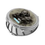 مرآة جيب صغيرة دائرية بتصميم أبيكس ليجندز قلب أسود