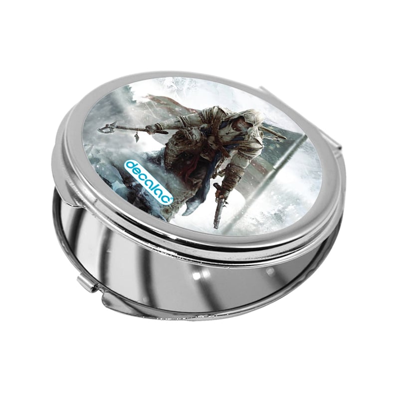 مرآة جيب صغيرة دائرية بتصميم أساسنز كريد الثورة الأمريكية مرآة جيب صغيرة دائرية بتصميم أساسنز كريد الثورة الأمريكية