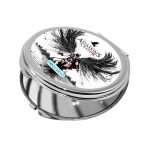 مرآة جيب صغيرة دائرية بتصميم أساسنز كريد الجناح الأسود