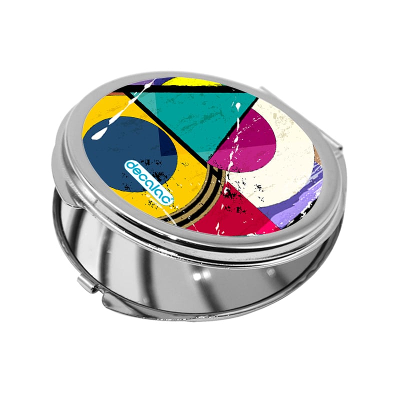 مرآة جيب صغيرة دائرية بتصميم اشكال هندسيه مرآة جيب صغيرة دائرية بتصميم اشكال هندسيه