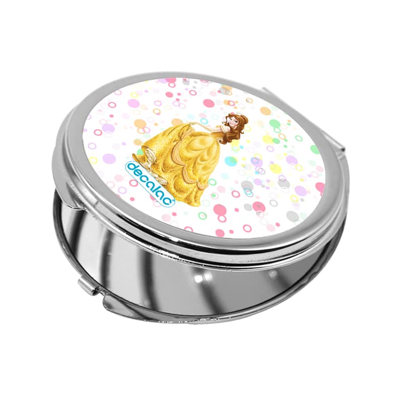 مرآة جيب صغيرة دائرية بتصميم الأميرة بيلا مرآة جيب صغيرة دائرية بتصميم الأميرة بيلا